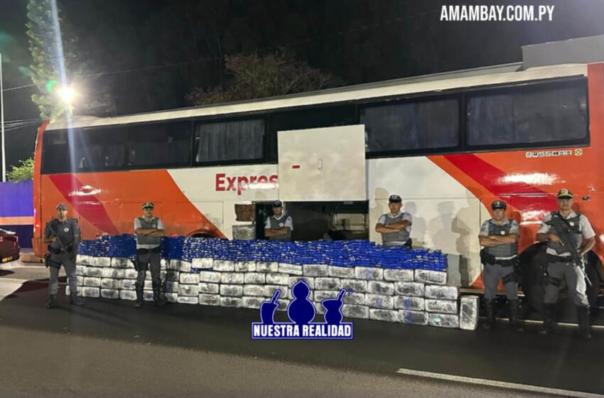  Policía Rodoviaria Paulista incauta ómnibus de Paraguay con 1,5 toneladas de drogas