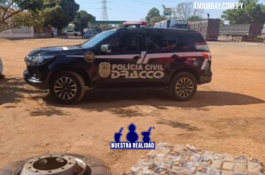  DRACCO apreende cocaína em pneu de caminhão na BR-262