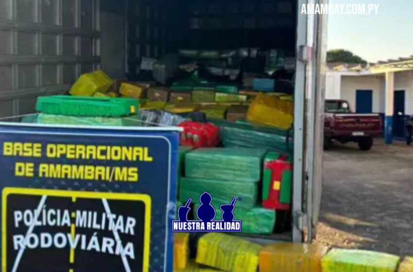 Amambai: Após perseguição PMRE apreendeu de 10 toneladas de maconha