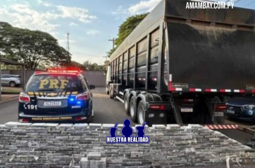  Caminhão apreendido em Dourados levava quase meia tonelada de cocaína